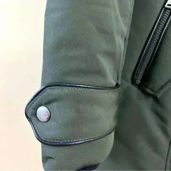 NWT Lauren Ralph Lauren Green Faux Fur Hood Tie Waist Puffer Parka Coat Size S - Picture 11 of 16